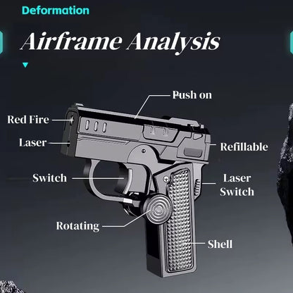 Spinning Gun Lighter With Laser